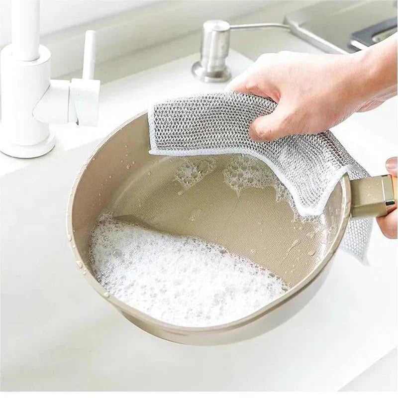 Chiffons à vaisselle en fil métallique polyvalents pour humides et sec –  Cadouet