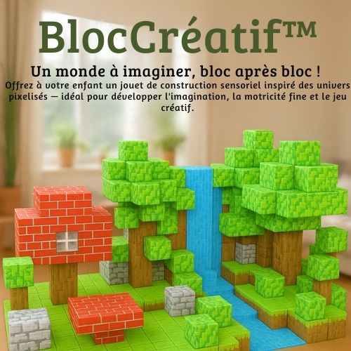 🧲 BlocCréatif™ – Blocs Magnétiques de Construction Pixelisée (100 pièces)
