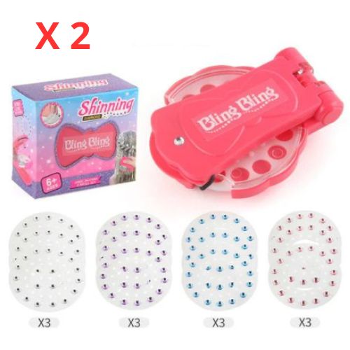 Kit Blinger™ - Agrafeuse Diamond Jouet de Beauté et Décoration Fille ( 180 Strass Inclus)