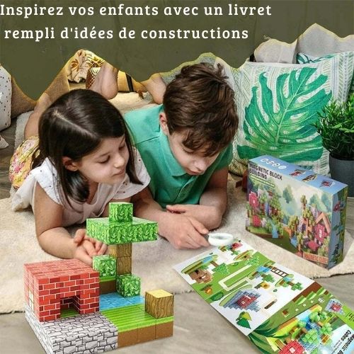 🧲 BlocCréatif™ – Blocs Magnétiques de Construction Pixelisée (100 pièces)