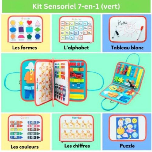 Kit Sensoriel Magique 7-en-1 : Le Jouet Éducatif Indispensable !