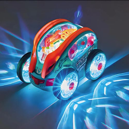 Flash'Auto™ - Voiture Dynamique à Engrenage avec Lumières LED