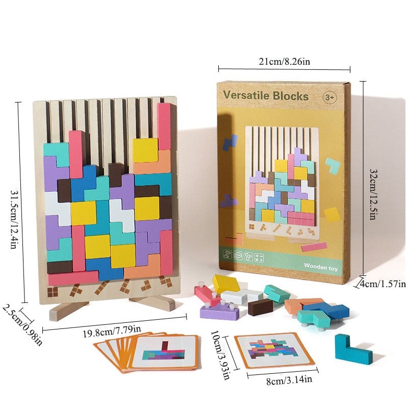 Tetris Montessori en bois – Le jeu qui fait aimer réfléchir