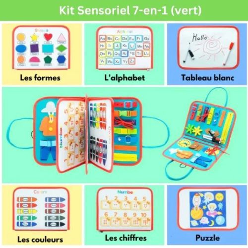 Kit Sensoriel Magique 7-en-1 : Le Jouet Éducatif Indispensable !