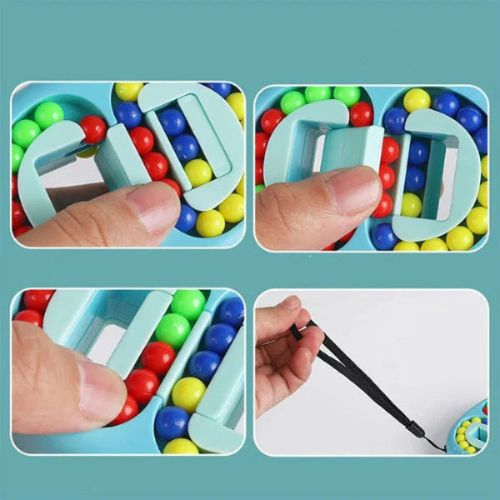 🧩 Jeu de Logique à Billes Colorées™ – Double Face & Éducatif 🎄