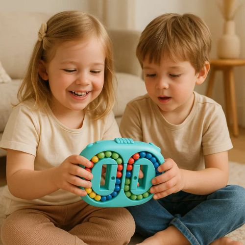 🧩 Jeu de Logique à Billes Colorées™ – Double Face & Éducatif 🎄