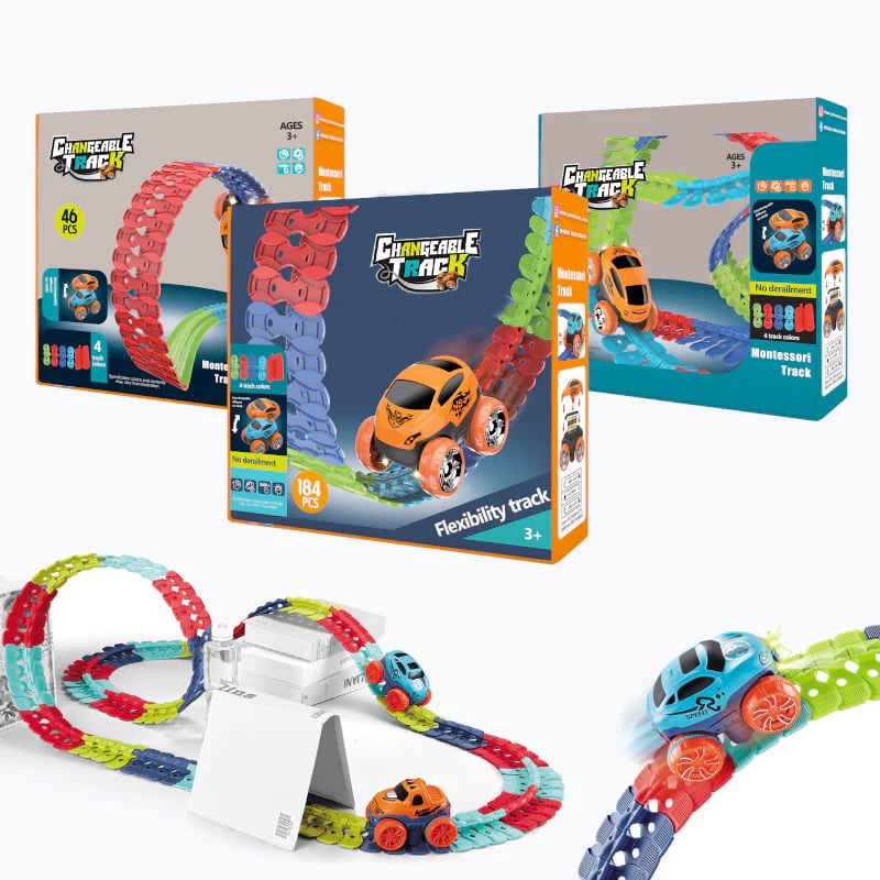 Piste Montessori™ - Piste de Voitures Ultra Flexible