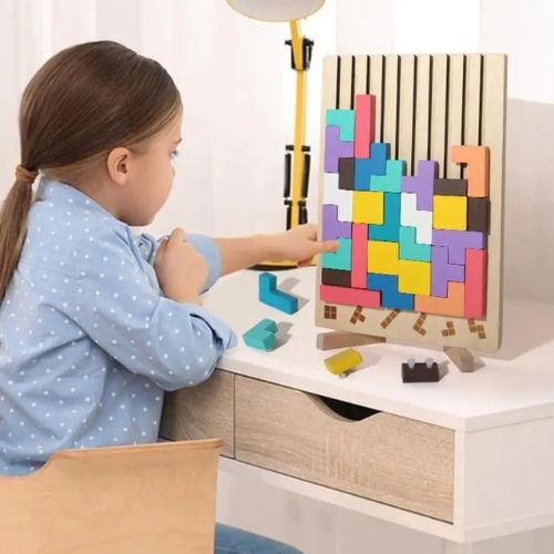 Tetris Montessori en bois – Le jeu qui fait aimer réfléchir