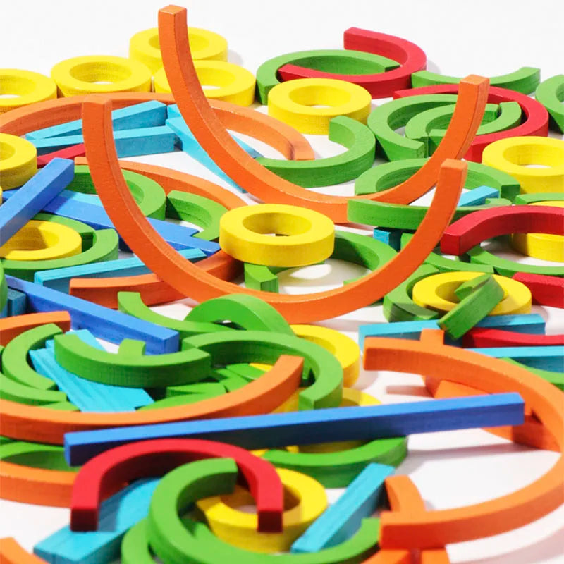 Puzzle Montessori Bâtons & Anneaux – Un apprentissage créatif et ludique