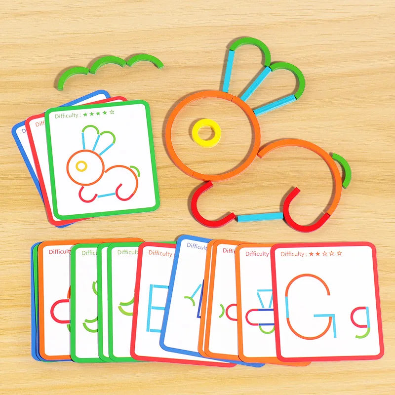 Puzzle Montessori Bâtons & Anneaux – Un apprentissage créatif et ludique
