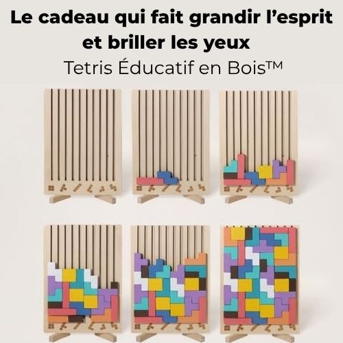 Tetris Éducatif en Bois™-Le jeu qui fait aimer réfléchir