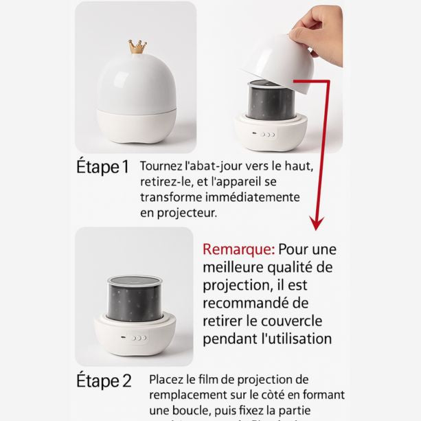 Veilleuse Magique 2-en-1 – Le Cadeau Enchanté des Nuits Douces