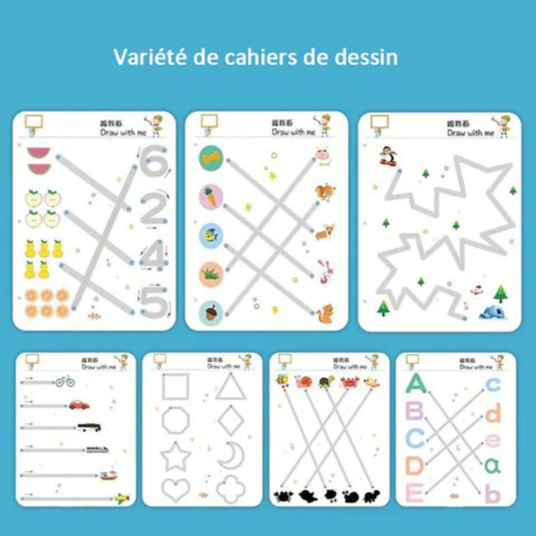 ENSEMBLE DE CAHIERS DE TRAÇAGE MAGIQUES-Cadouet™